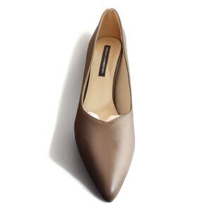 french Connection Women's Pointy Anny Heels Shoes Brown Leather Size 8